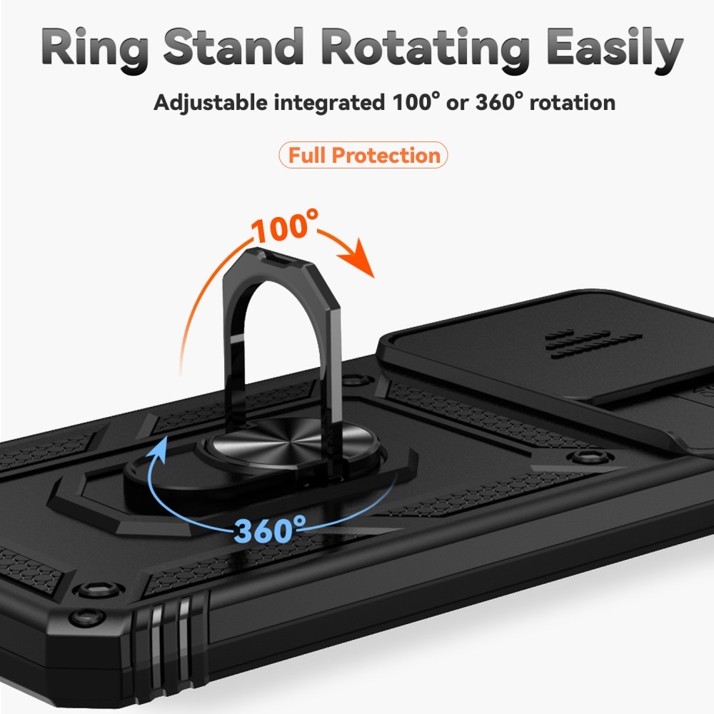 Funda híbrida Ring y Protector Cámara Xiaomi Redmi 13C negro