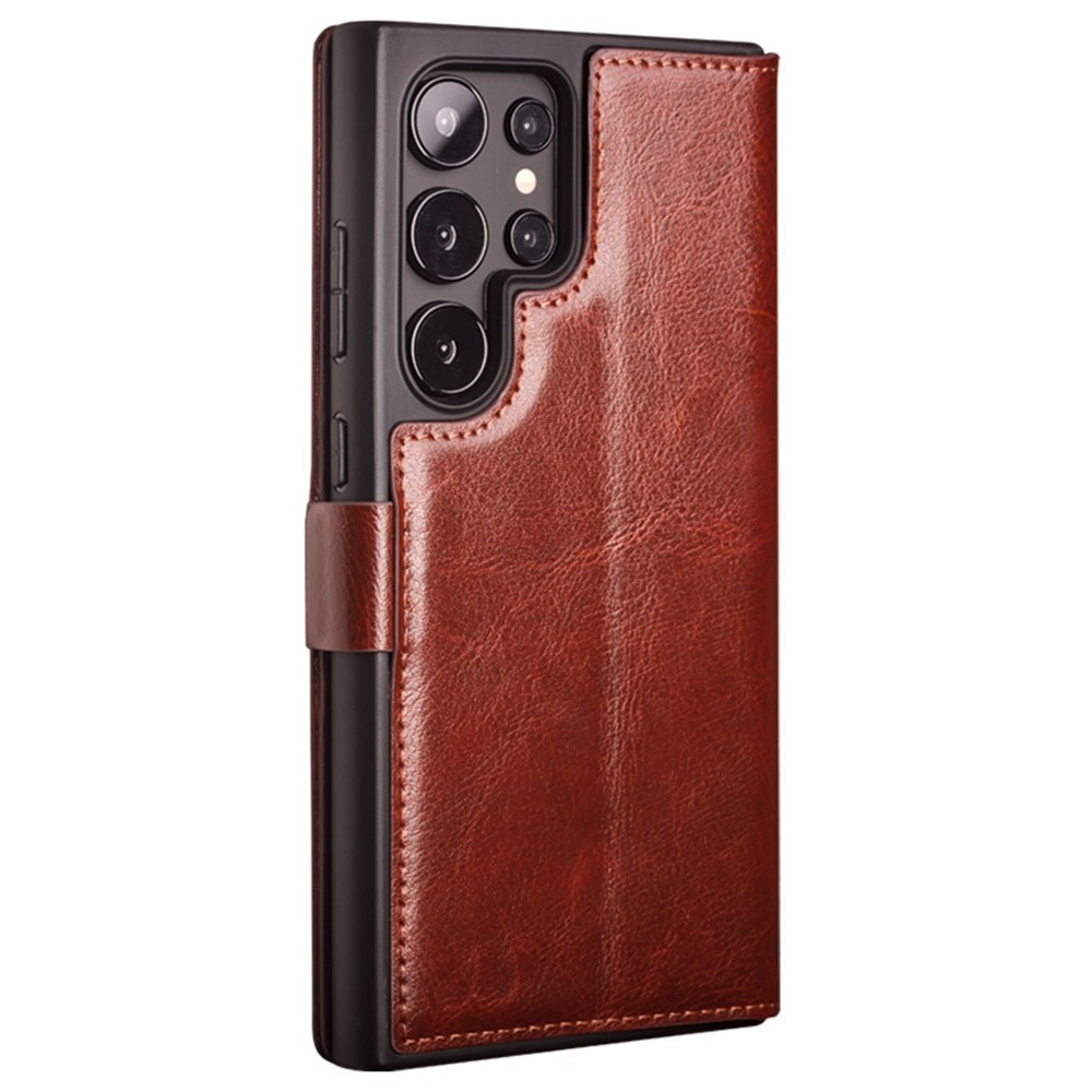 Leather Wallet Case Samsung Galaxy S24 Ultra Brown