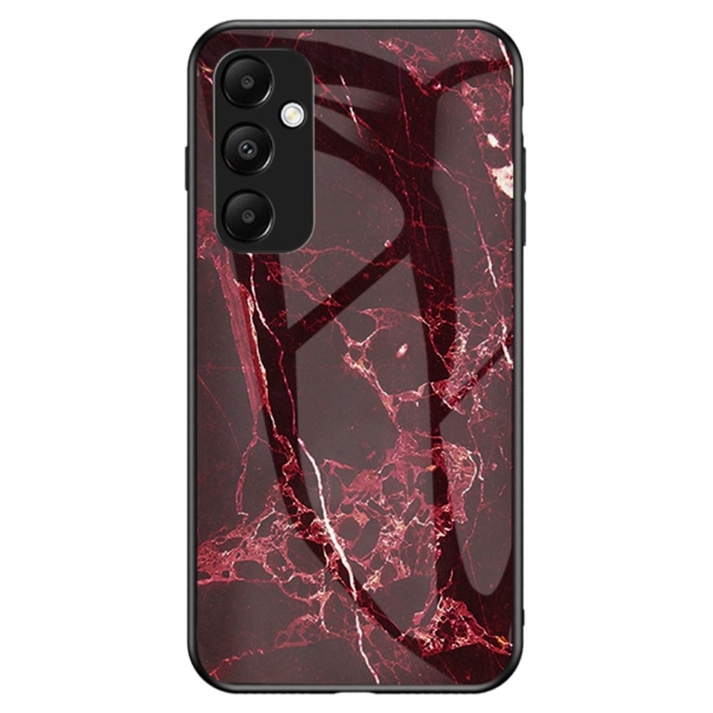 Funda vidrio templado Samsung Galaxy A55 mármol rojo