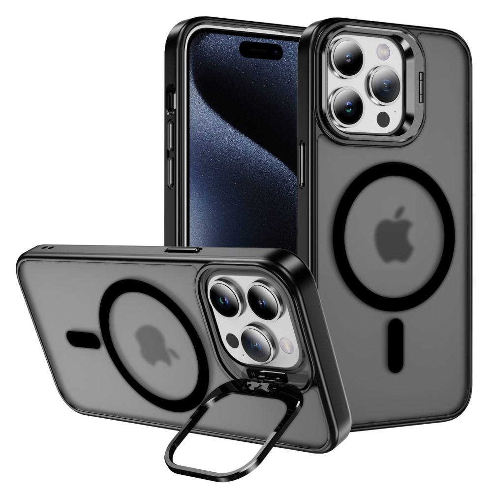 Funda híbrida Kickstand MagSafe iPhone 15 Pro negro