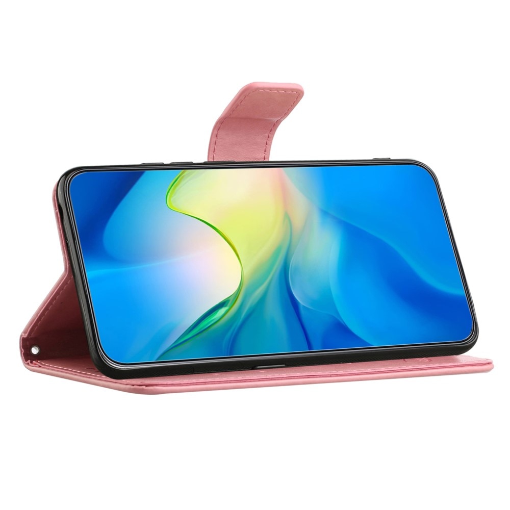Funda de Cuero con Mariposas Samsung Galaxy Xcover 7, Rosa