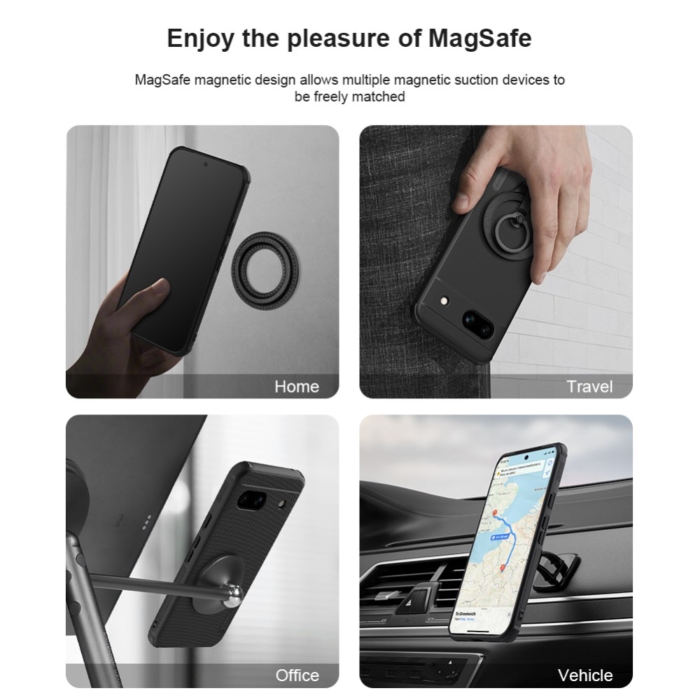 Frosted Shield MagSafe Google Pixel 8a Negro