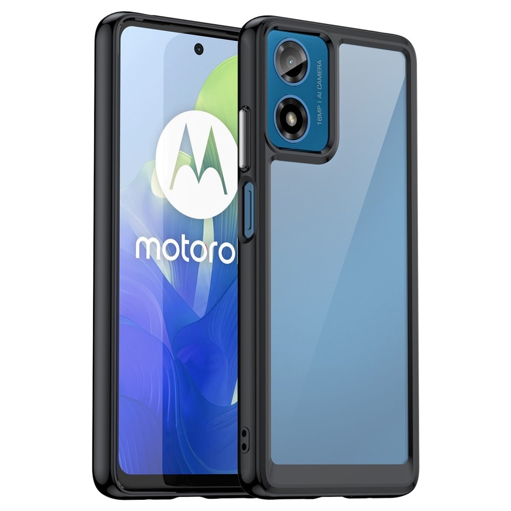 Funda Híbrida Crystal Hybrid Motorola Moto G24 negro