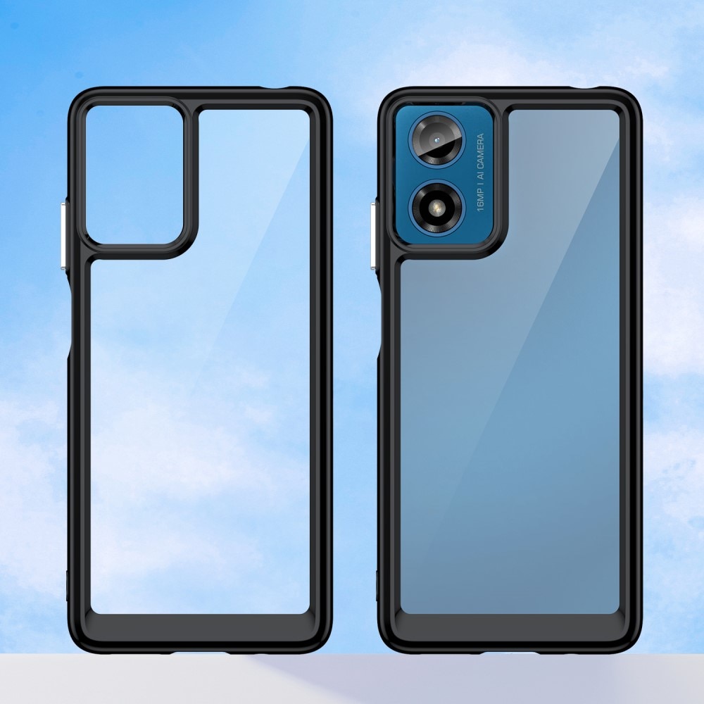 Funda Híbrida Crystal Hybrid Motorola Moto G24 Power negro