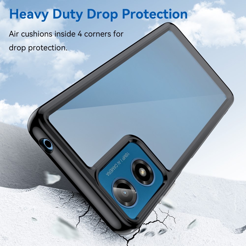Funda Híbrida Crystal Hybrid Motorola Moto G24 Power negro