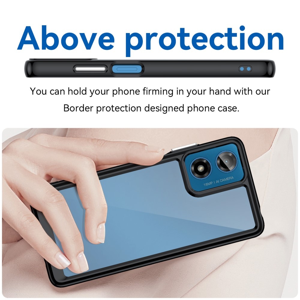 Funda Híbrida Crystal Hybrid Motorola Moto G24 Power negro