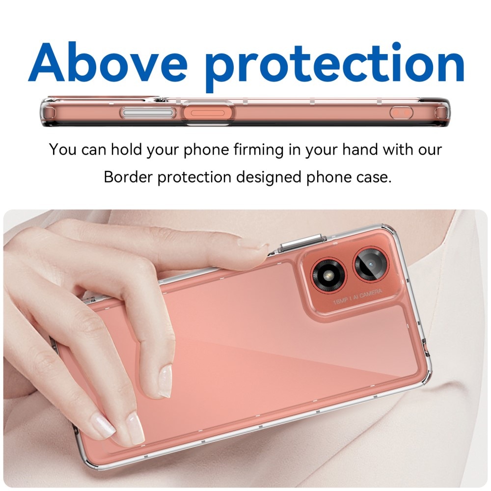 Funda Híbrida Crystal Hybrid Motorola Moto G24 Power transparente