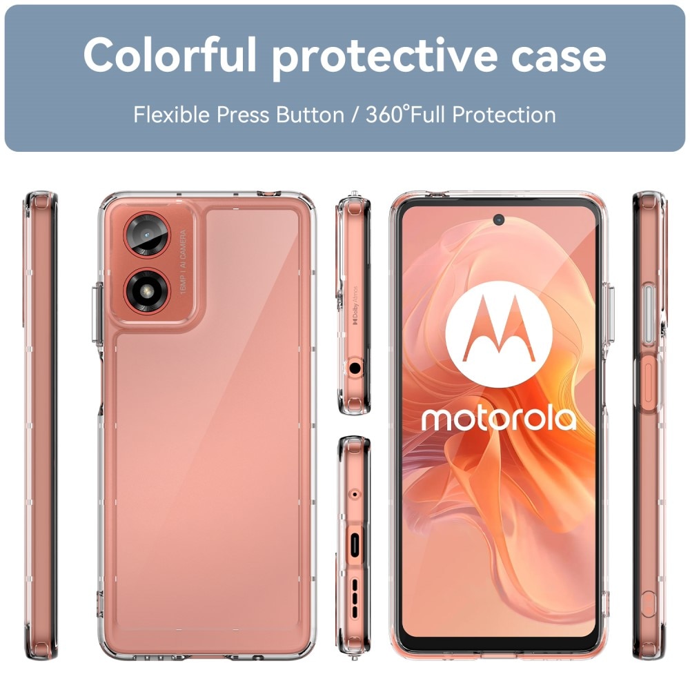 Funda Híbrida Crystal Hybrid Motorola Moto G04 transparente