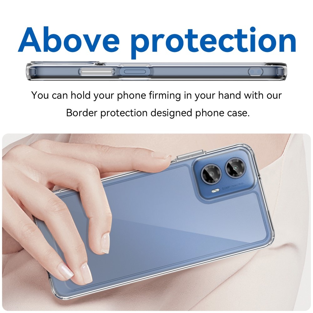 Funda Híbrida Crystal Hybrid Motorola Moto G34 transparente