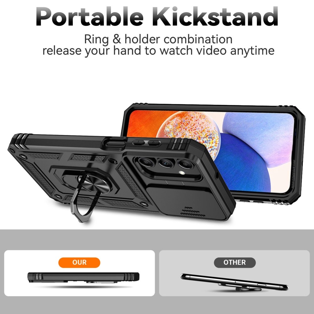 Funda híbrida Ring y Protector Cámara Samsung Galaxy A35 Negro