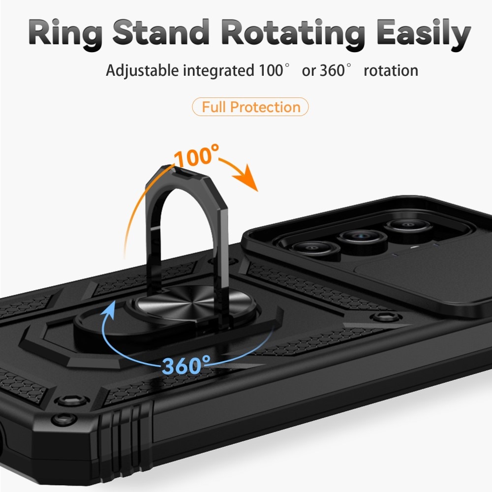 Funda híbrida Ring y Protector Cámara Samsung Galaxy A35 Negro
