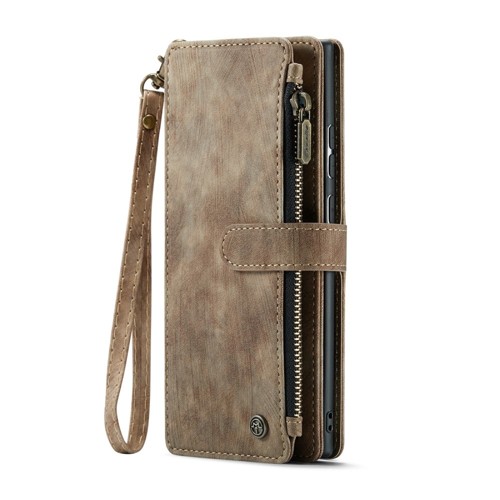 Cartera Zipper Samsung Galaxy S24 Ultra Marrón