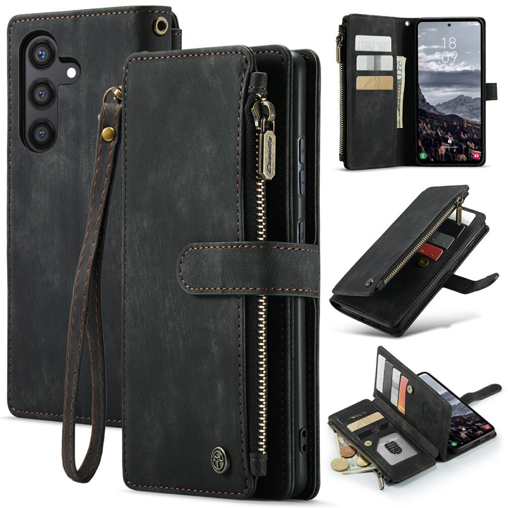Cartera Zipper Samsung Galaxy S24 Plus Negro