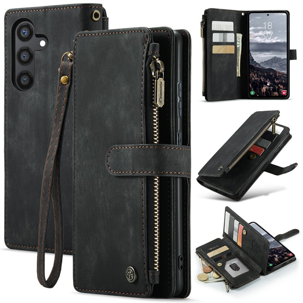 Cartera Zipper Samsung Galaxy S24 Plus negro