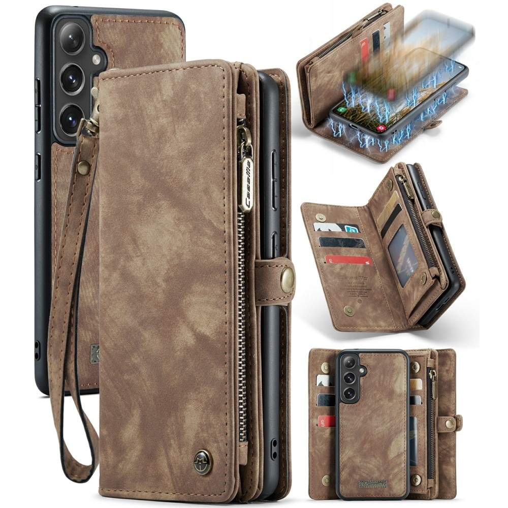 Cartera Multi-Slot Samsung Galaxy S24 Plus Marrón