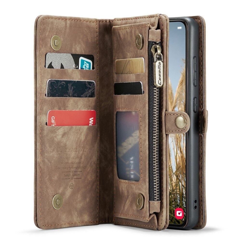 Cartera Multi-Slot Samsung Galaxy S24 Plus Marrón