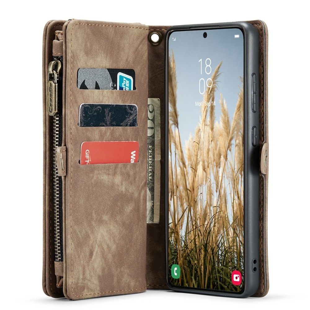 Cartera Multi-Slot Samsung Galaxy S24 Plus Marrón