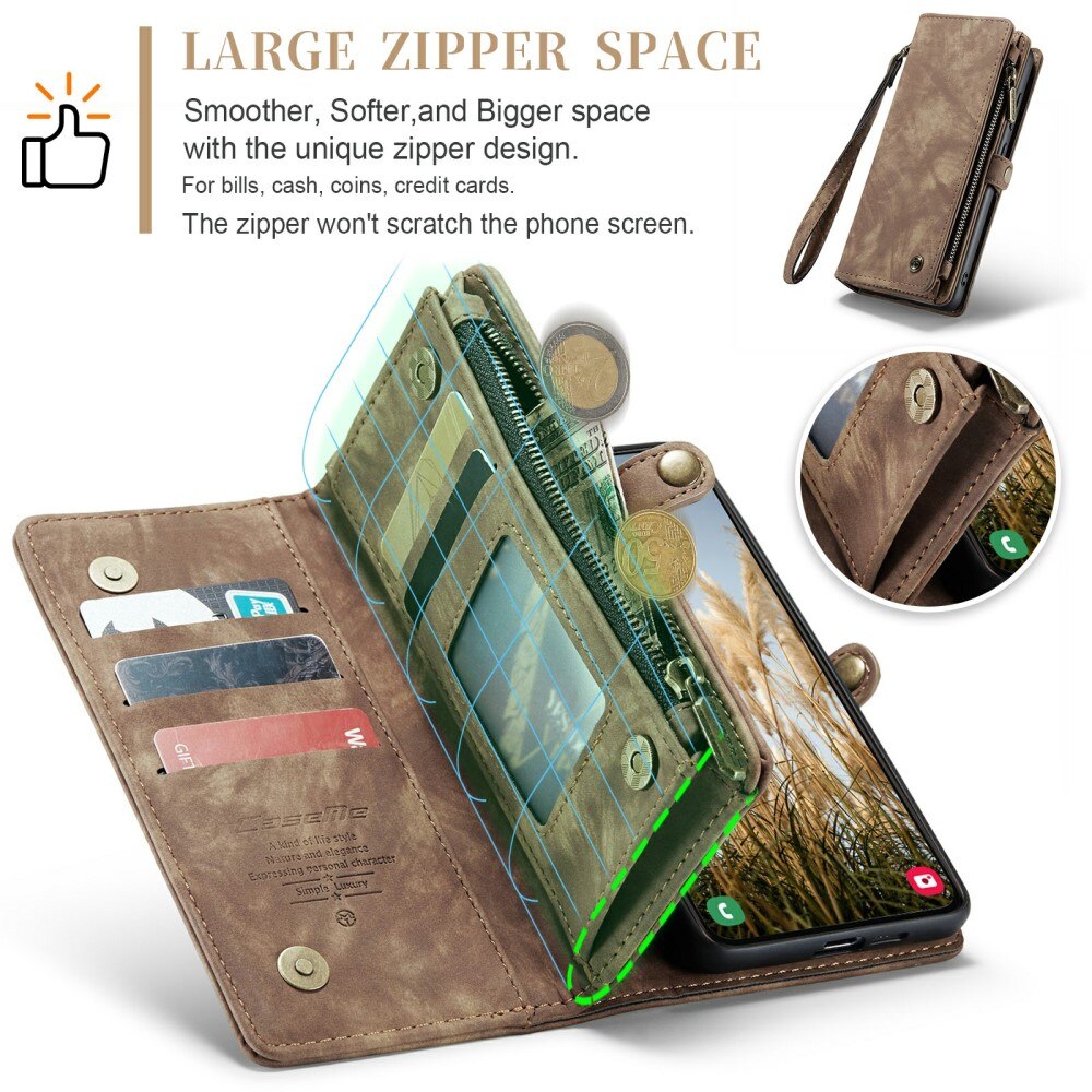 Cartera Multi-Slot Samsung Galaxy S24 Plus Marrón