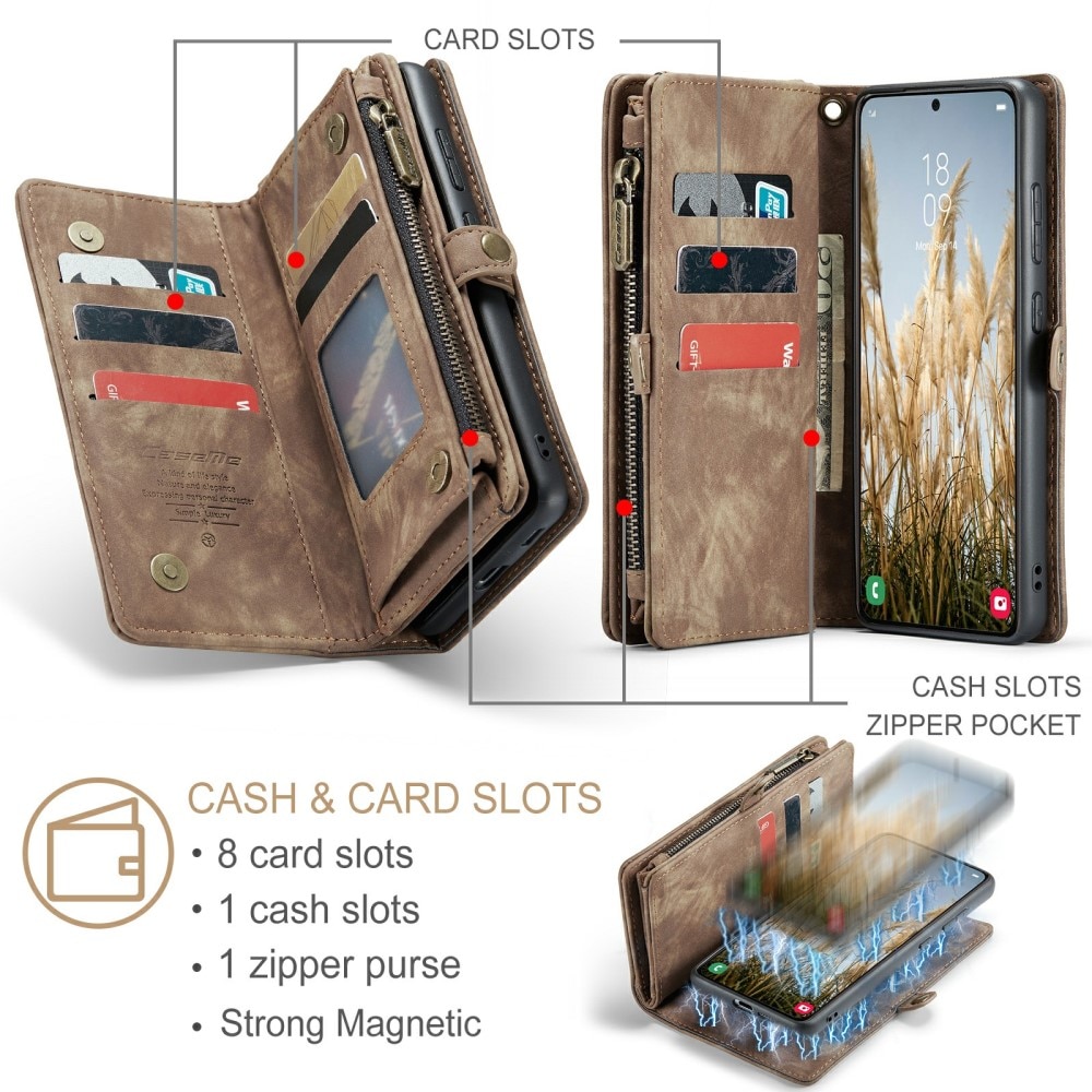 Cartera Multi-Slot Samsung Galaxy S24 Plus Marrón