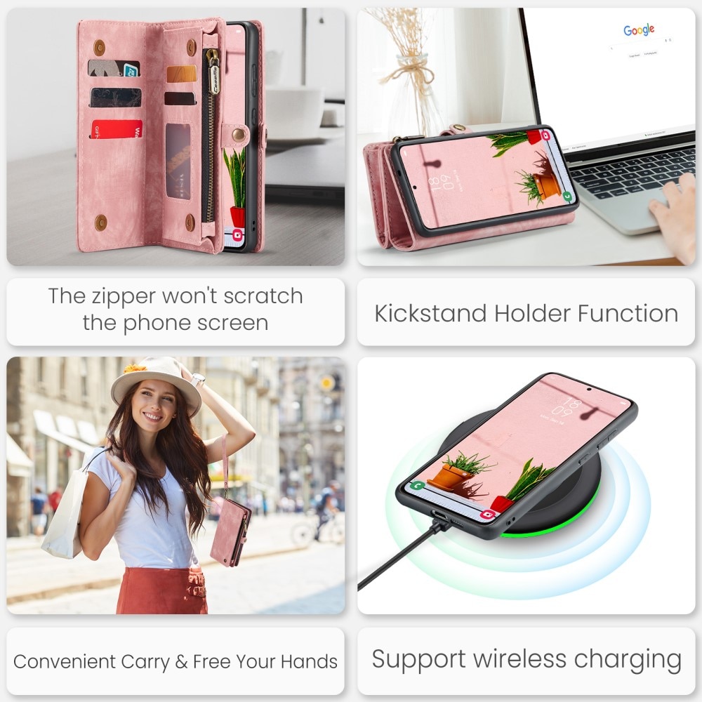 Cartera Multi-Slot Samsung Galaxy S24 Plus Rosa