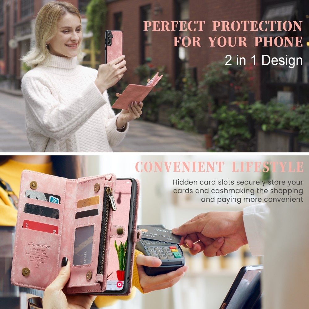 Cartera Multi-Slot Samsung Galaxy S24 Plus rosado