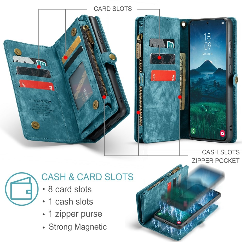 Cartera Multi-Slot Samsung Galaxy S24 Plus Azul