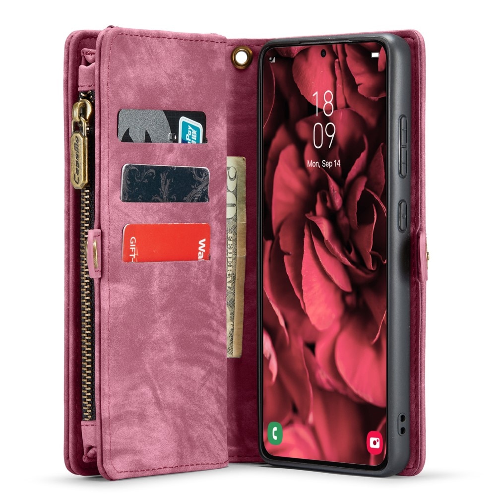 Cartera Multi-Slot Samsung Galaxy S24 Plus rojo