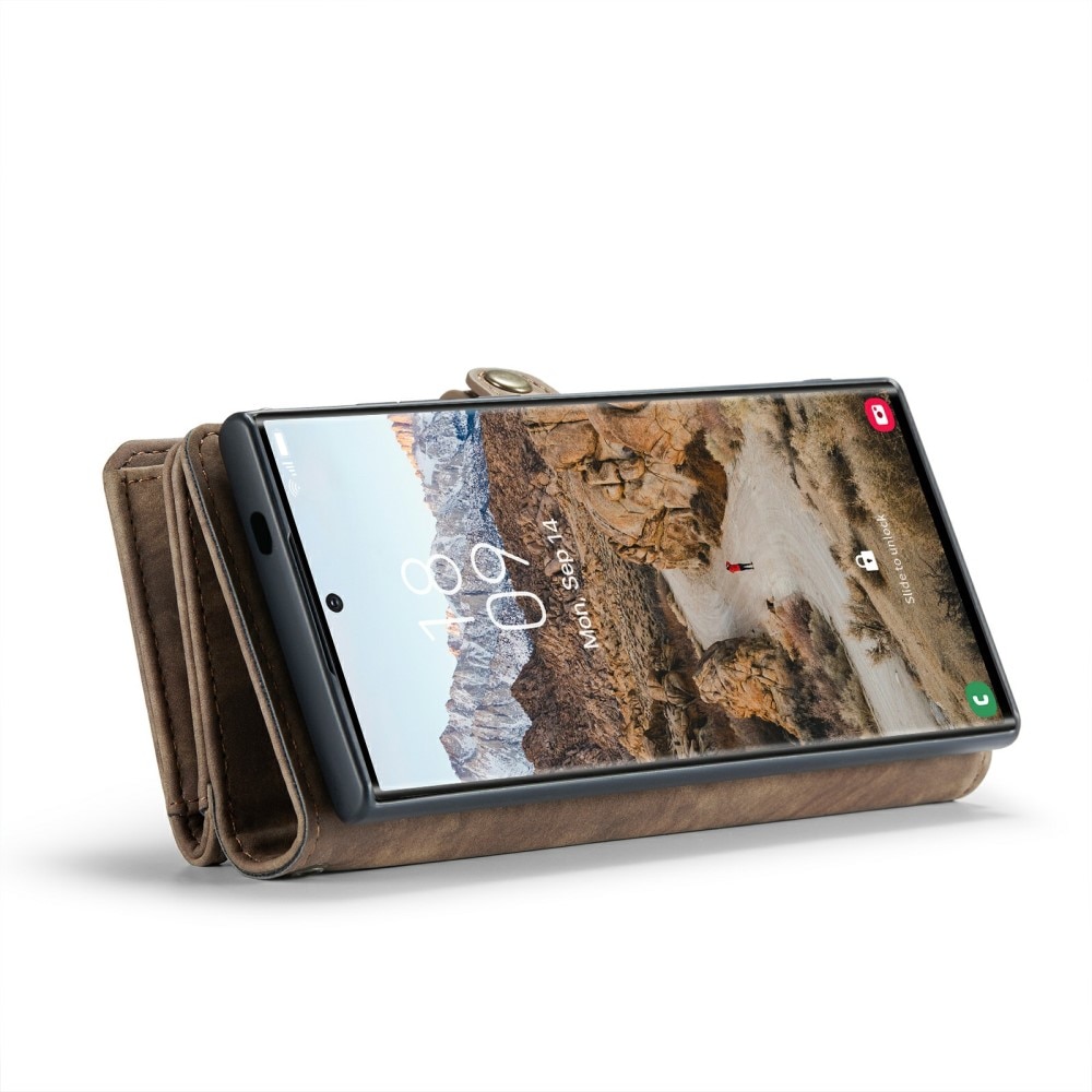 Cartera Multi-Slot Samsung Galaxy S24 Ultra marrón