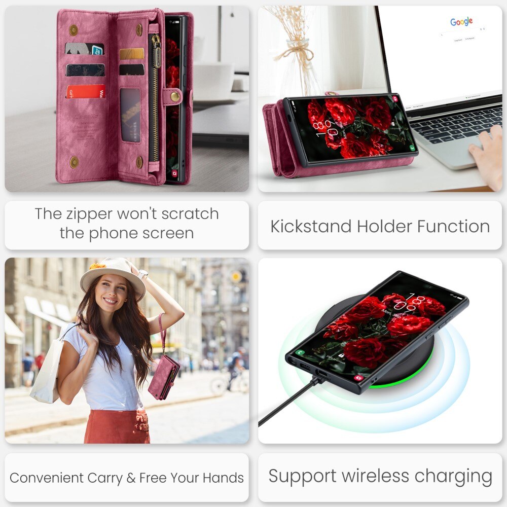Cartera Multi-Slot Samsung Galaxy S24 Ultra Rojo