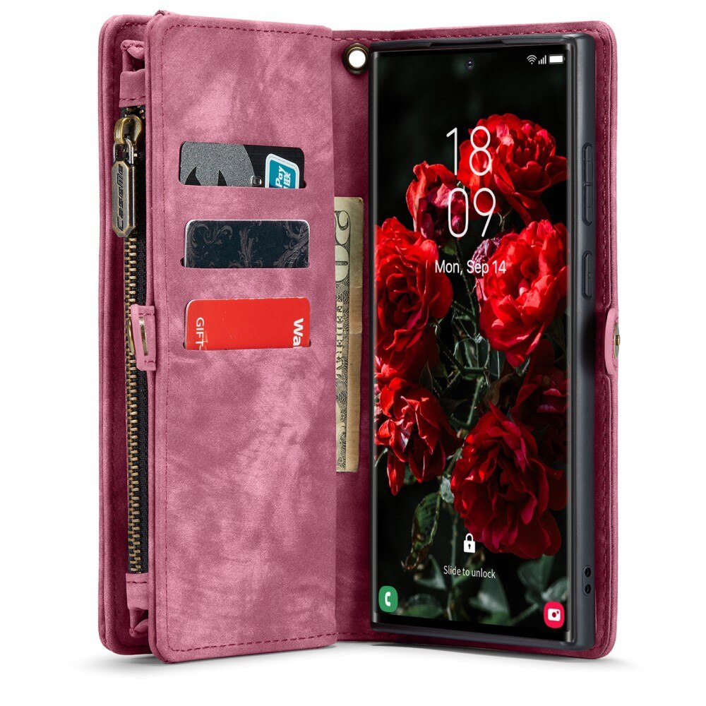 Cartera Multi-Slot Samsung Galaxy S24 Ultra rojo