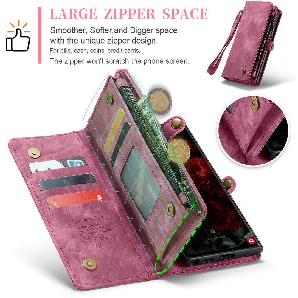 Cartera Multi-Slot Samsung Galaxy S24 Ultra Rojo