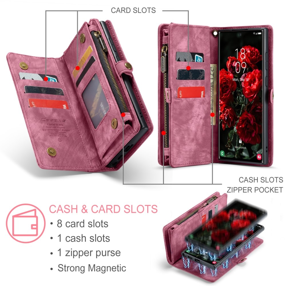 Cartera Multi-Slot Samsung Galaxy S24 Ultra Rojo