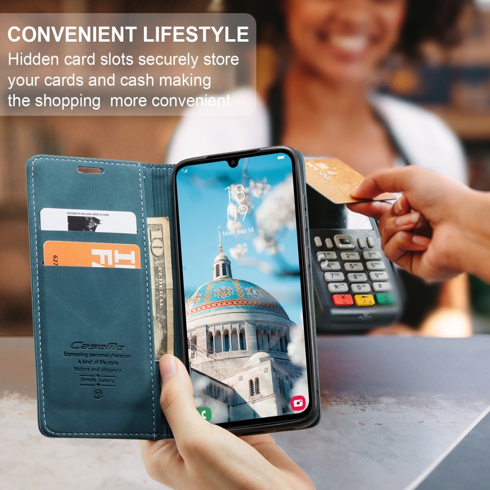 Funda delgada con solapa Samsung Galaxy A15 Azul