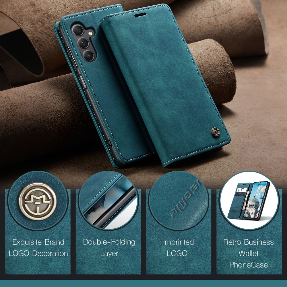 Funda delgada con solapa Samsung Galaxy A15 azul