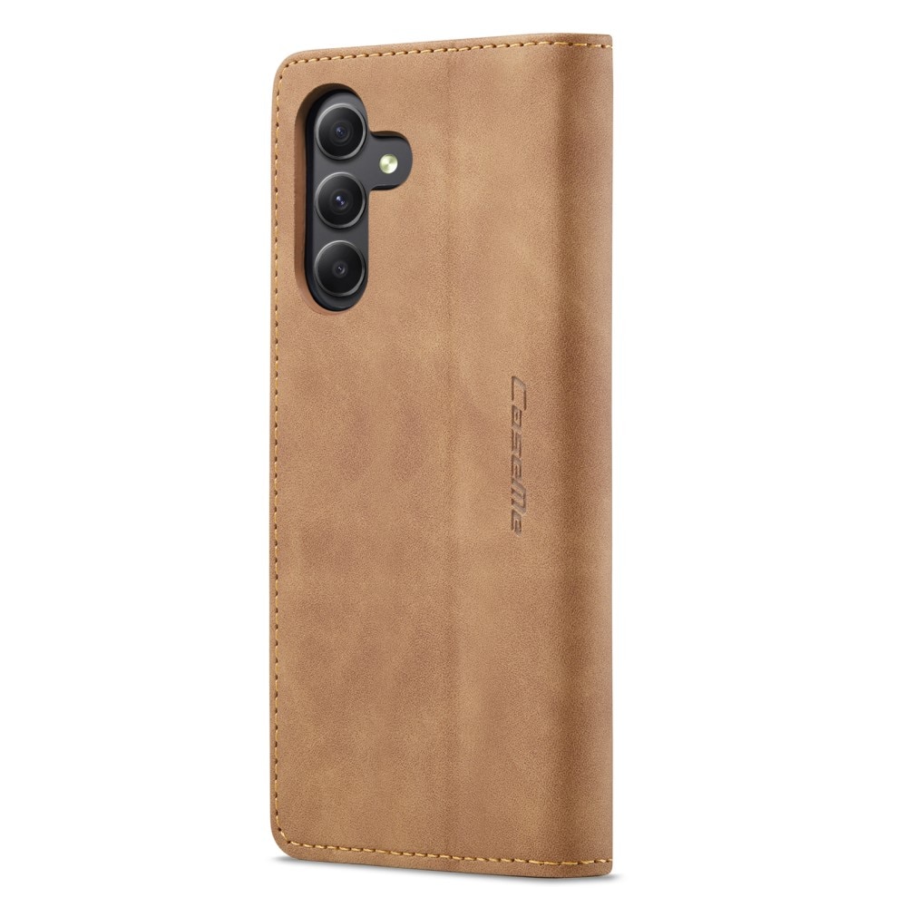 Funda delgada con solapa Samsung Galaxy A15 cognac