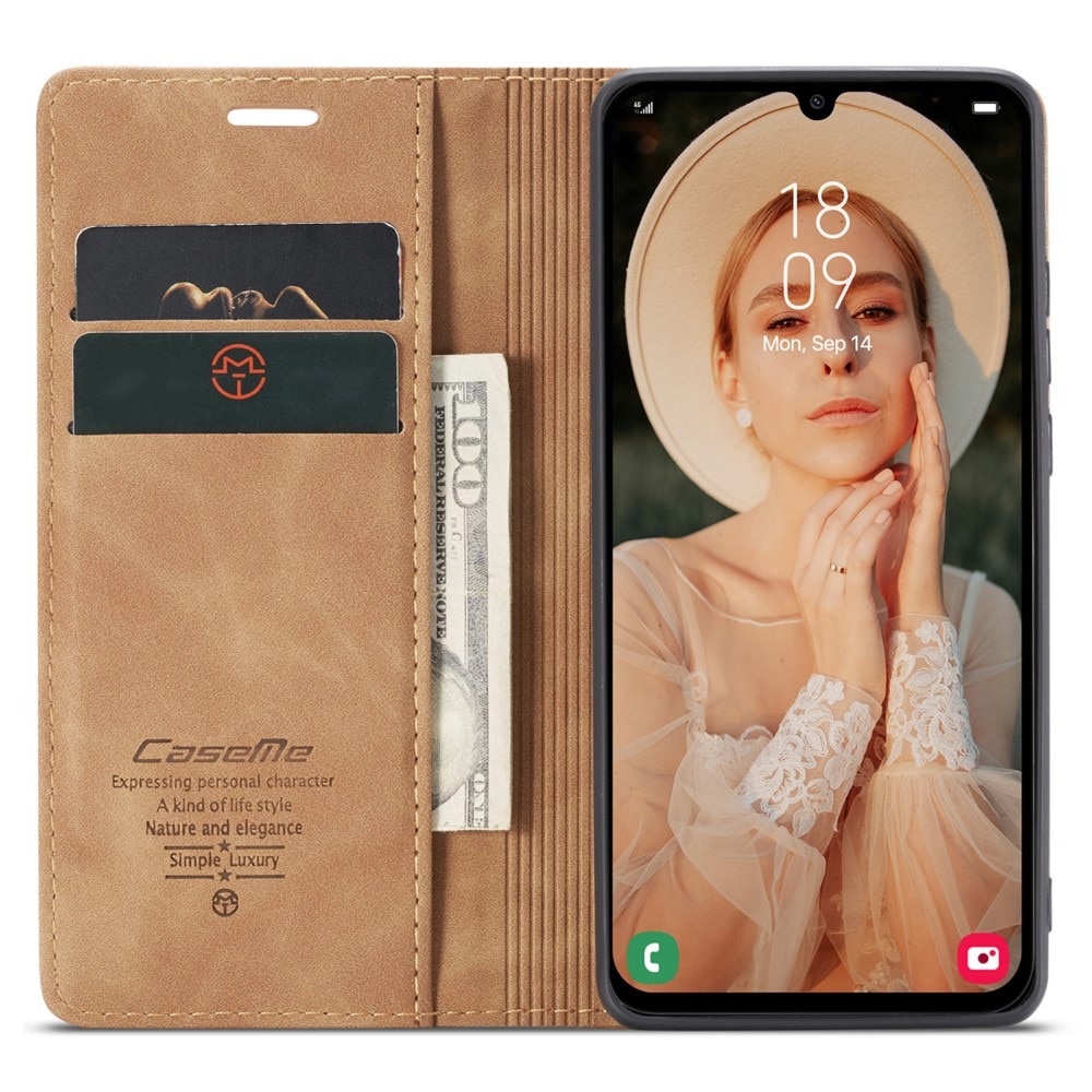 Funda delgada con solapa Samsung Galaxy A15 Marrón