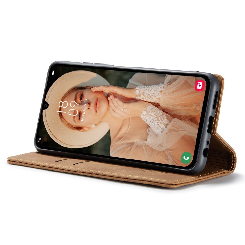 Funda delgada con solapa Samsung Galaxy A15 Marrón