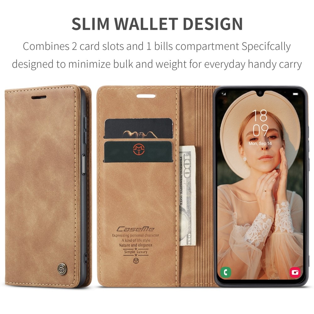 Funda delgada con solapa Samsung Galaxy A15 Marrón