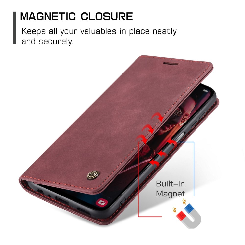 Funda delgada con solapa Samsung Galaxy A15 Rojo