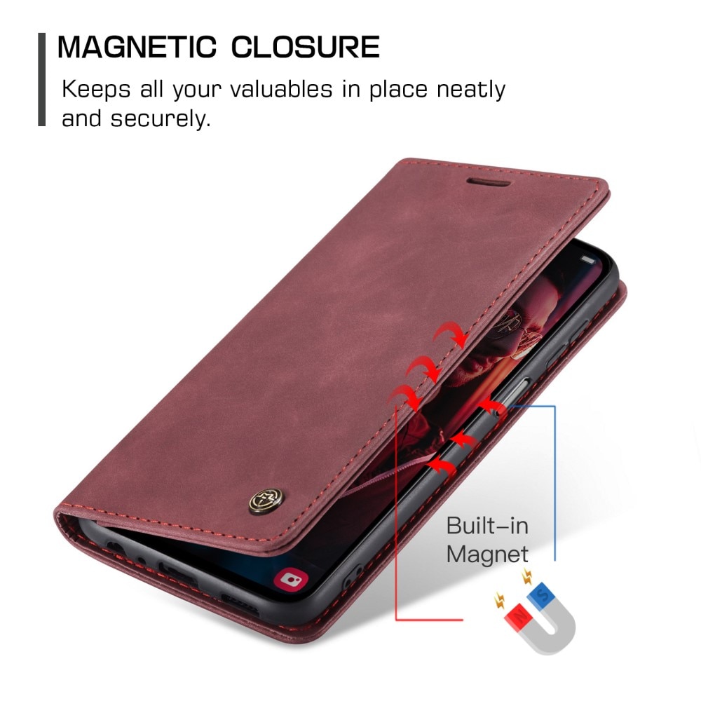 Funda delgada con solapa Samsung Galaxy A15 rojo