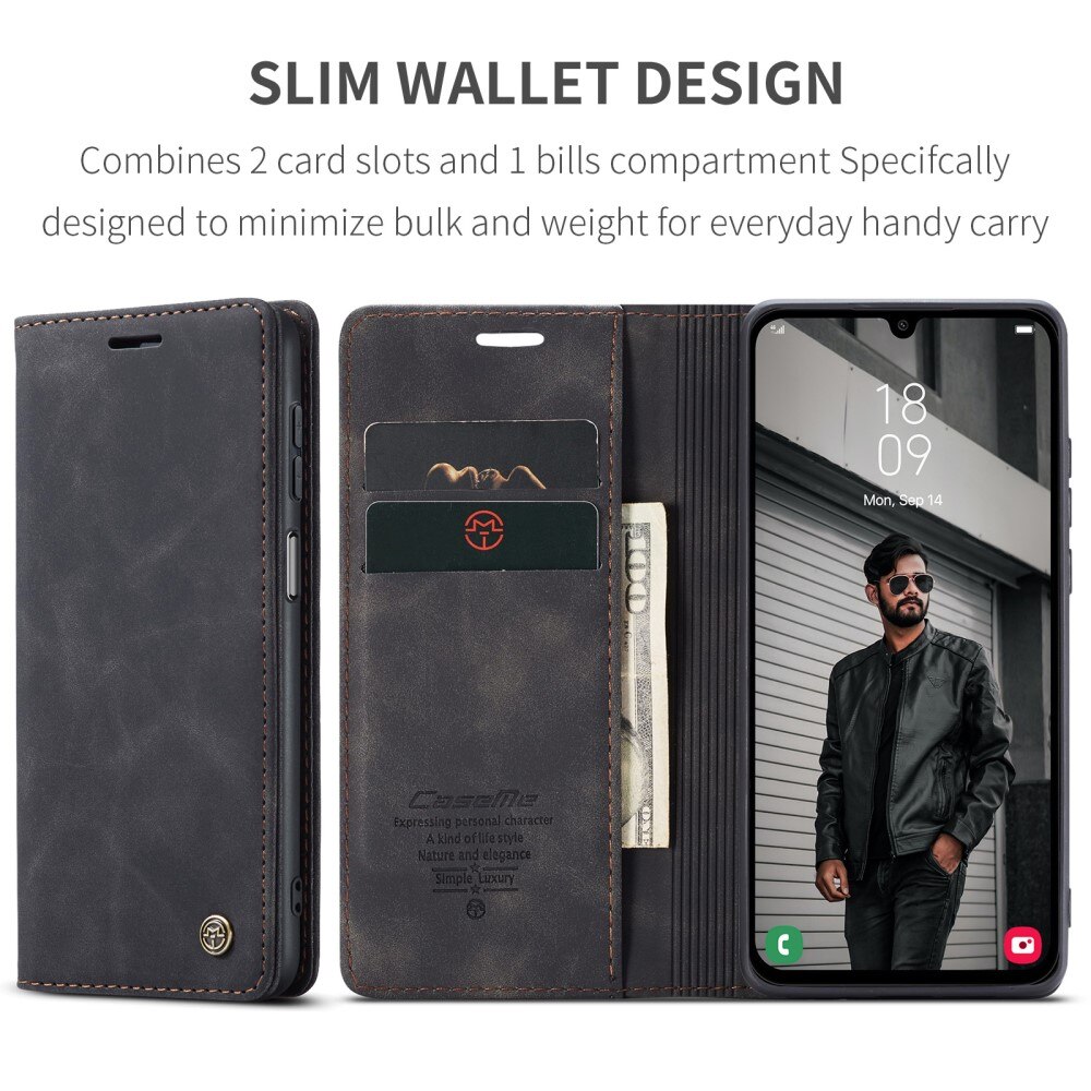 Funda delgada con solapa Samsung Galaxy A15 Negro