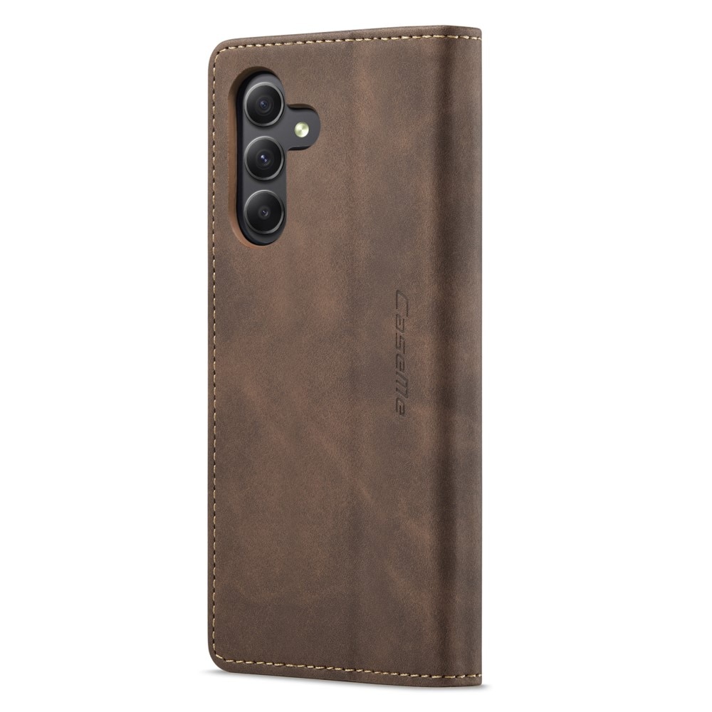 Funda delgada con solapa Samsung Galaxy A15 marrón