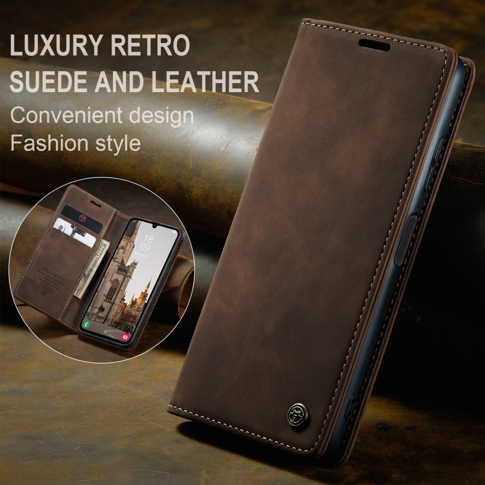 Funda delgada con solapa Samsung Galaxy A15 Marrón