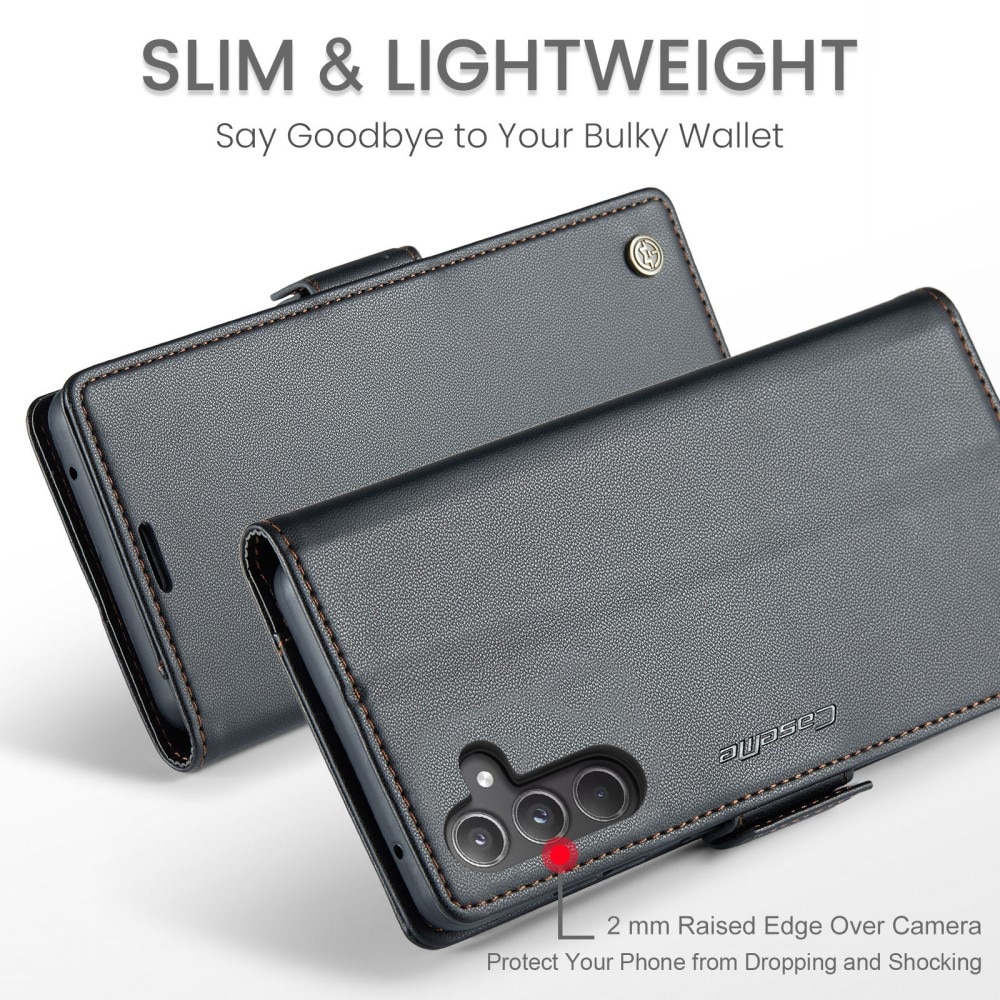 Funda delgada con solapa anti-RFID Samsung Galaxy A55 Negro