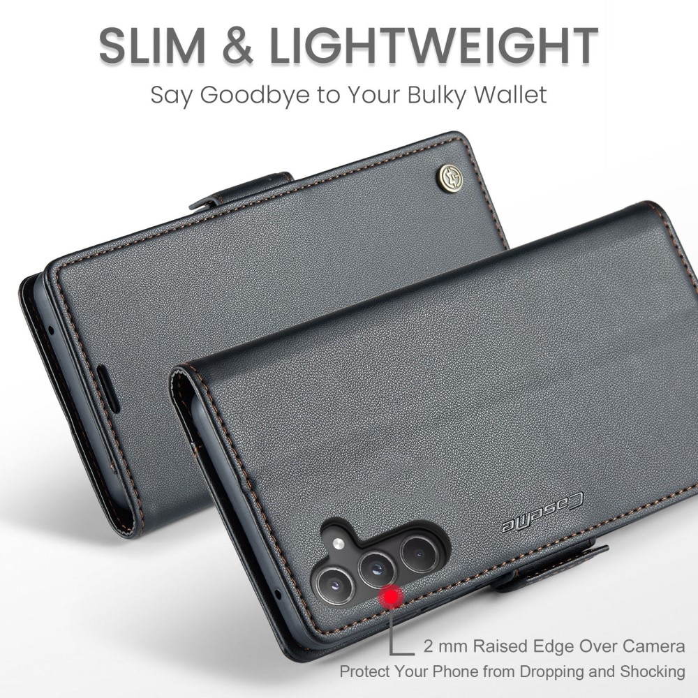 Funda delgada con solapa anti-RFID Samsung Galaxy A55 negro