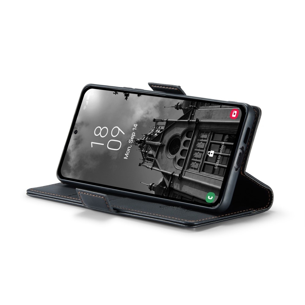 Funda delgada con solapa anti-RFID Samsung Galaxy A55 Negro