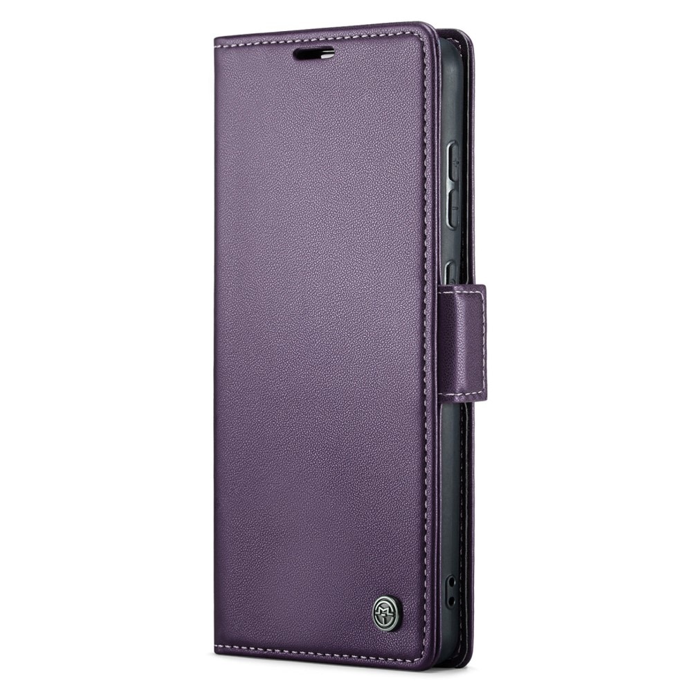 Funda delgada con solapa anti-RFID Samsung Galaxy A55 Púrpura