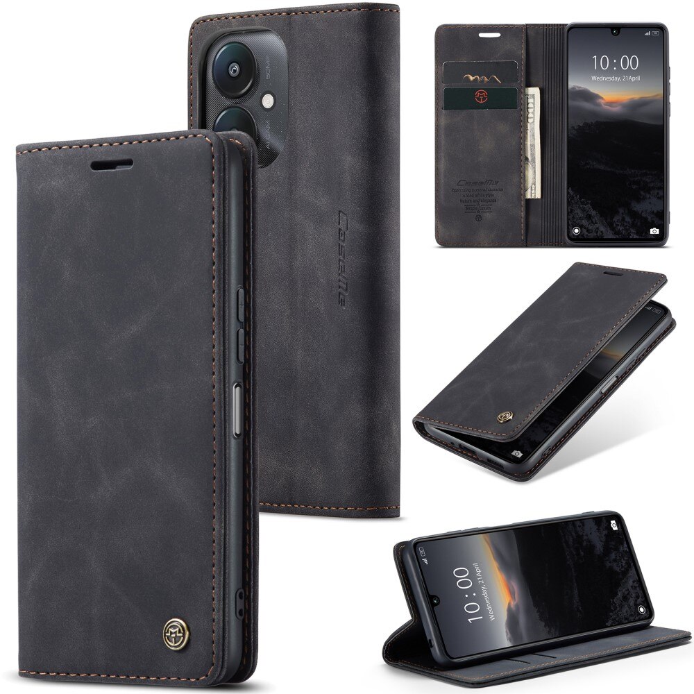 Funda delgada con solapa Xiaomi Redmi 13C negro