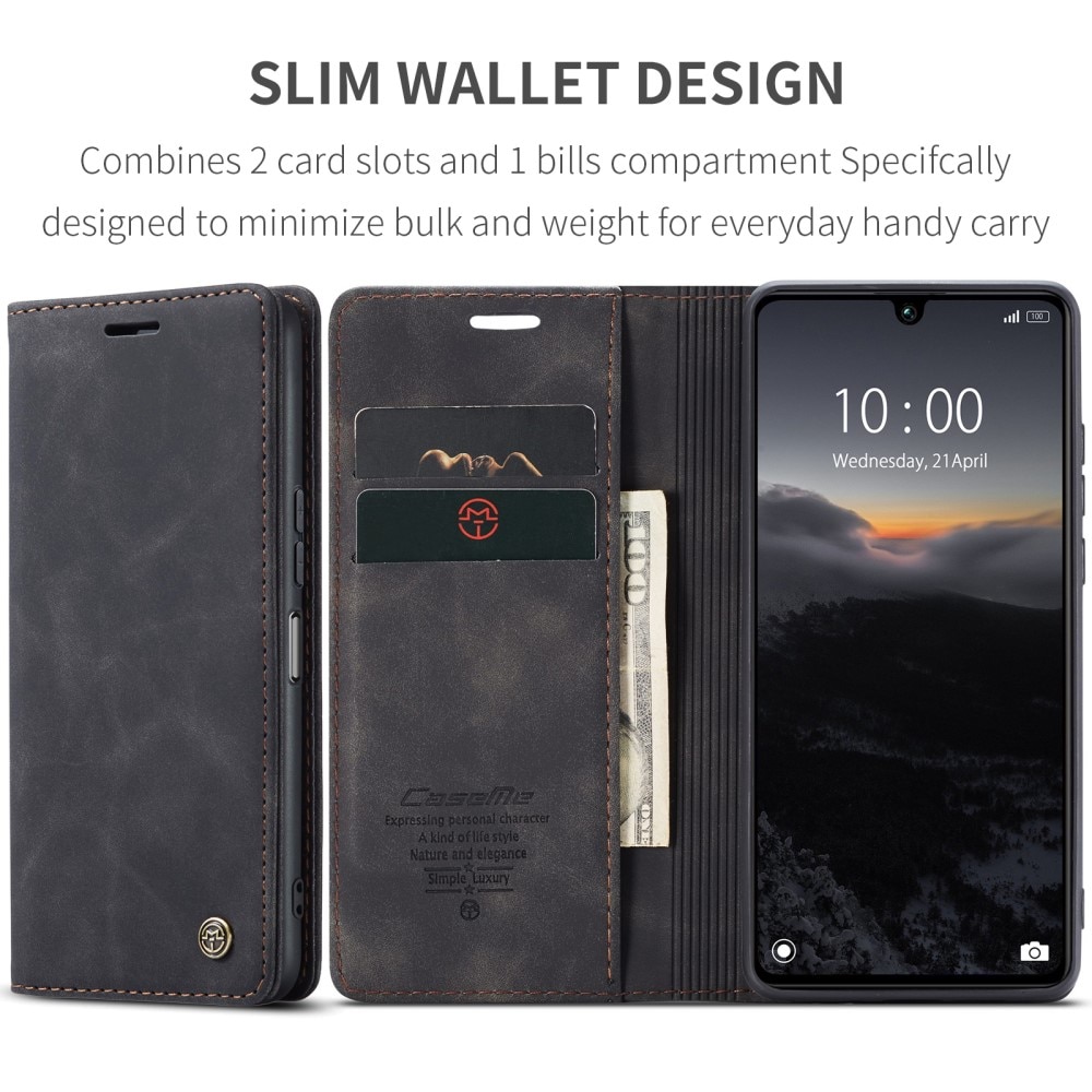 Funda delgada con solapa Xiaomi Redmi 13C negro