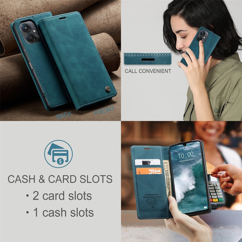 Funda delgada con solapa Xiaomi Redmi 13C Azul